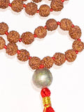 Beautiful Rudraksha Mala with Parad sumeru bead