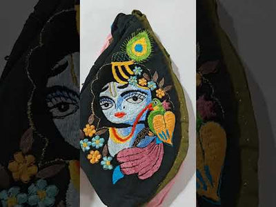 High quality embroidered Sri krishna mixed designs gomukhi japamala bags