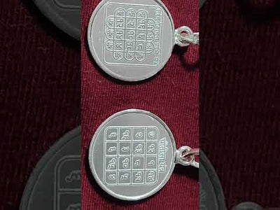 Shri Chautisa yantra and Shri Manokamna prapti yantra combo pendant / dollar in pure silver