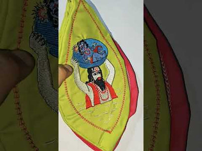 High quality embroidered Sri Vasudeva carrying  Sri Krishna gomukhi japamala bags