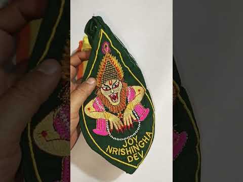 High quality Bhagwan Narasimha embroidered gomukhi japamala bags