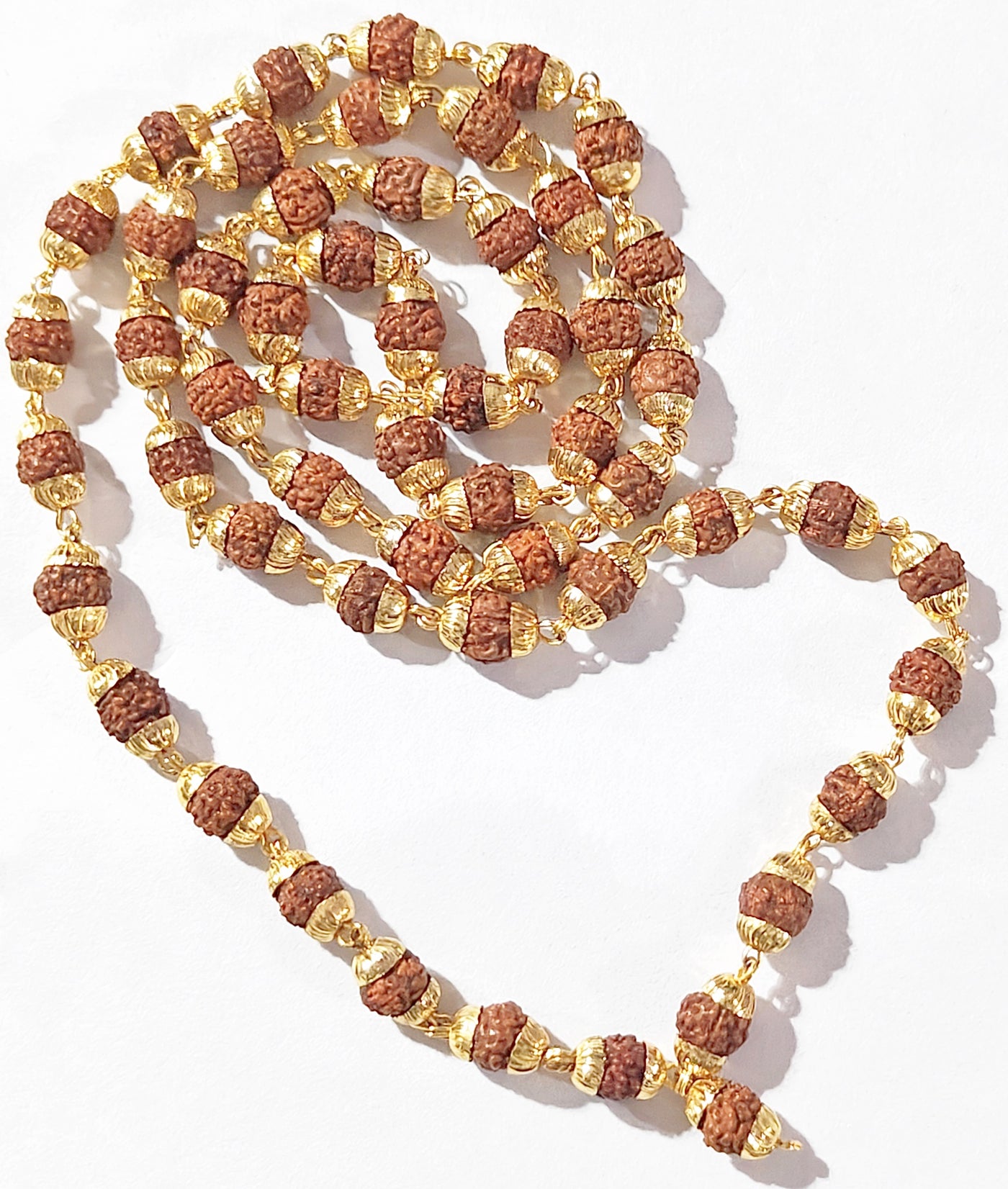 Rudraksha mala in Brass for wearing purpose