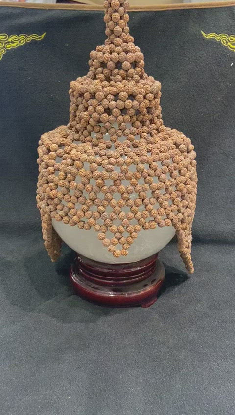 Rudraksha crown cap for meditation