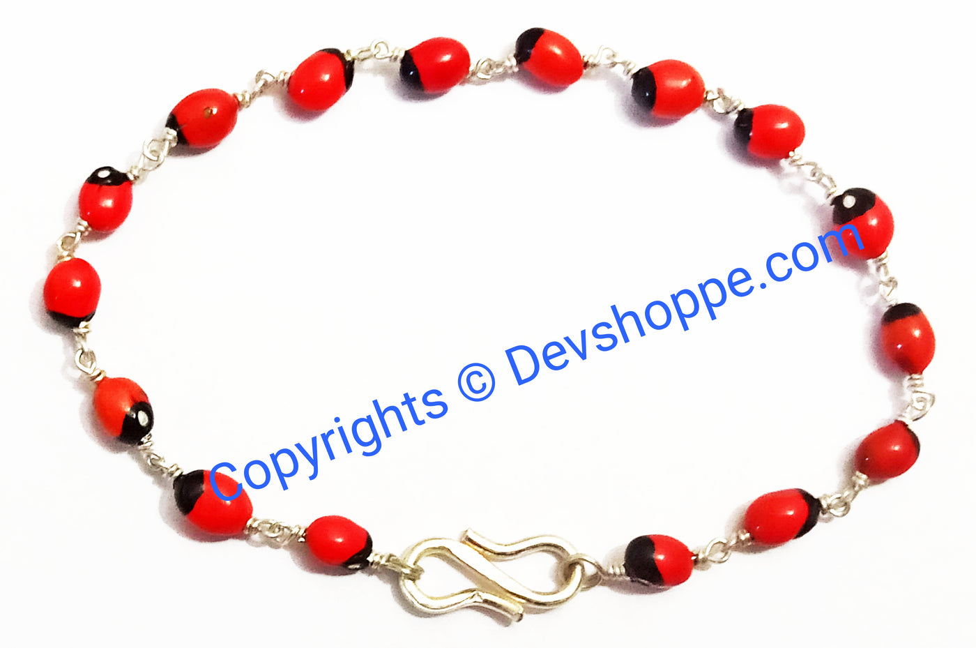 Red Chirmi Bracelet in pure Silver - Devshoppe