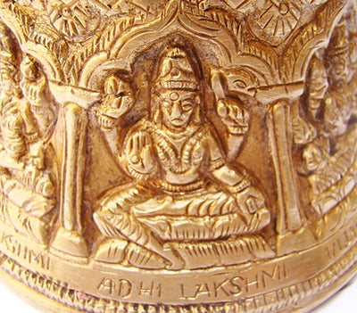 Ashtalakshmi (Ashta Laxmi) Temple bell in brass - Devshoppe