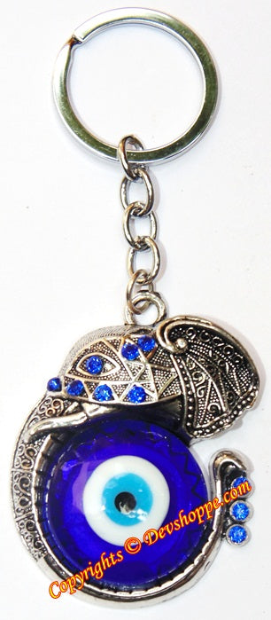 Beautiful Ganesha keychain with evil eye - Devshoppe