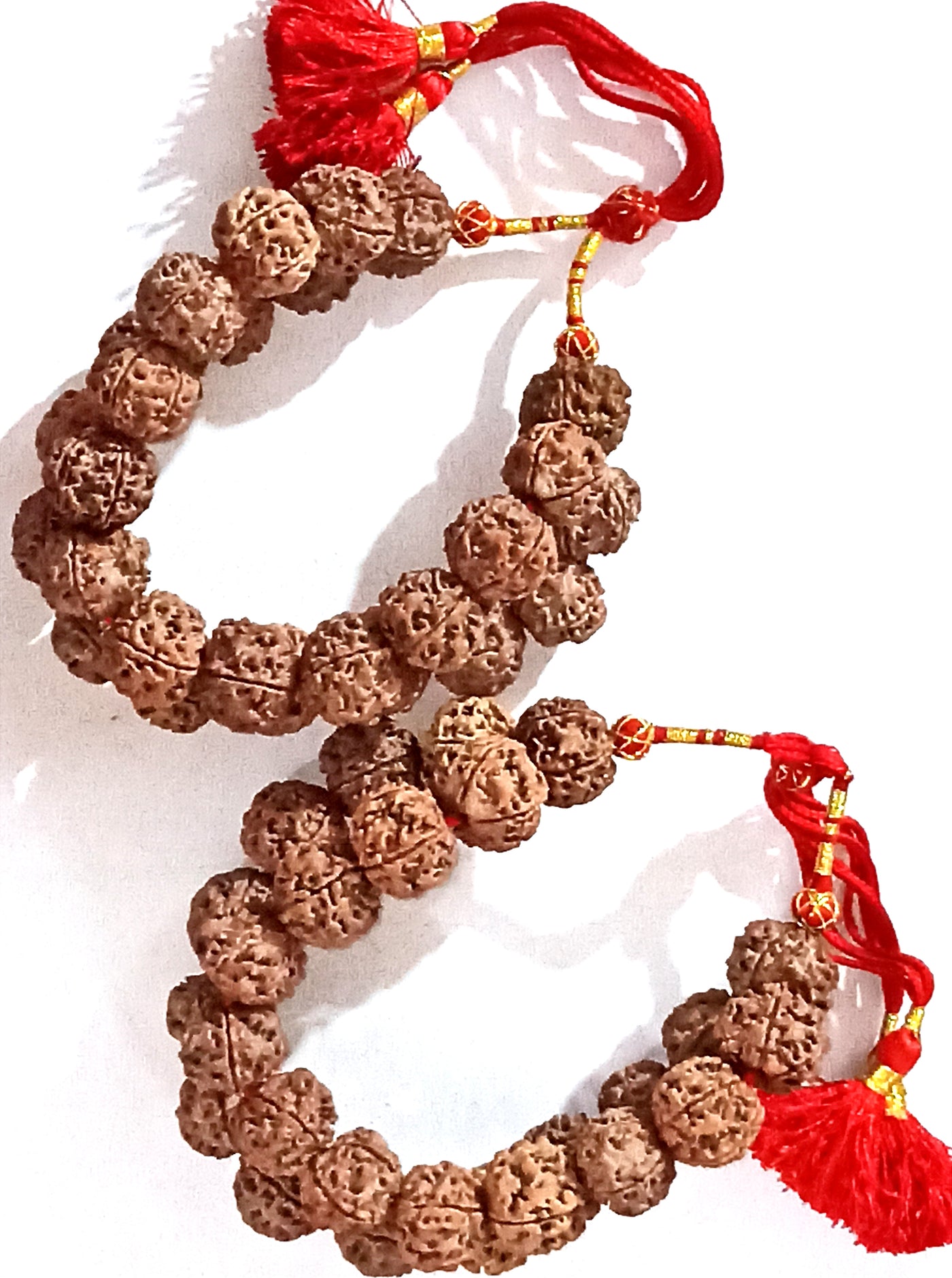 Adjustable Top Quality Large sized Rudraksha double line Bajubandh pair - Devshoppe