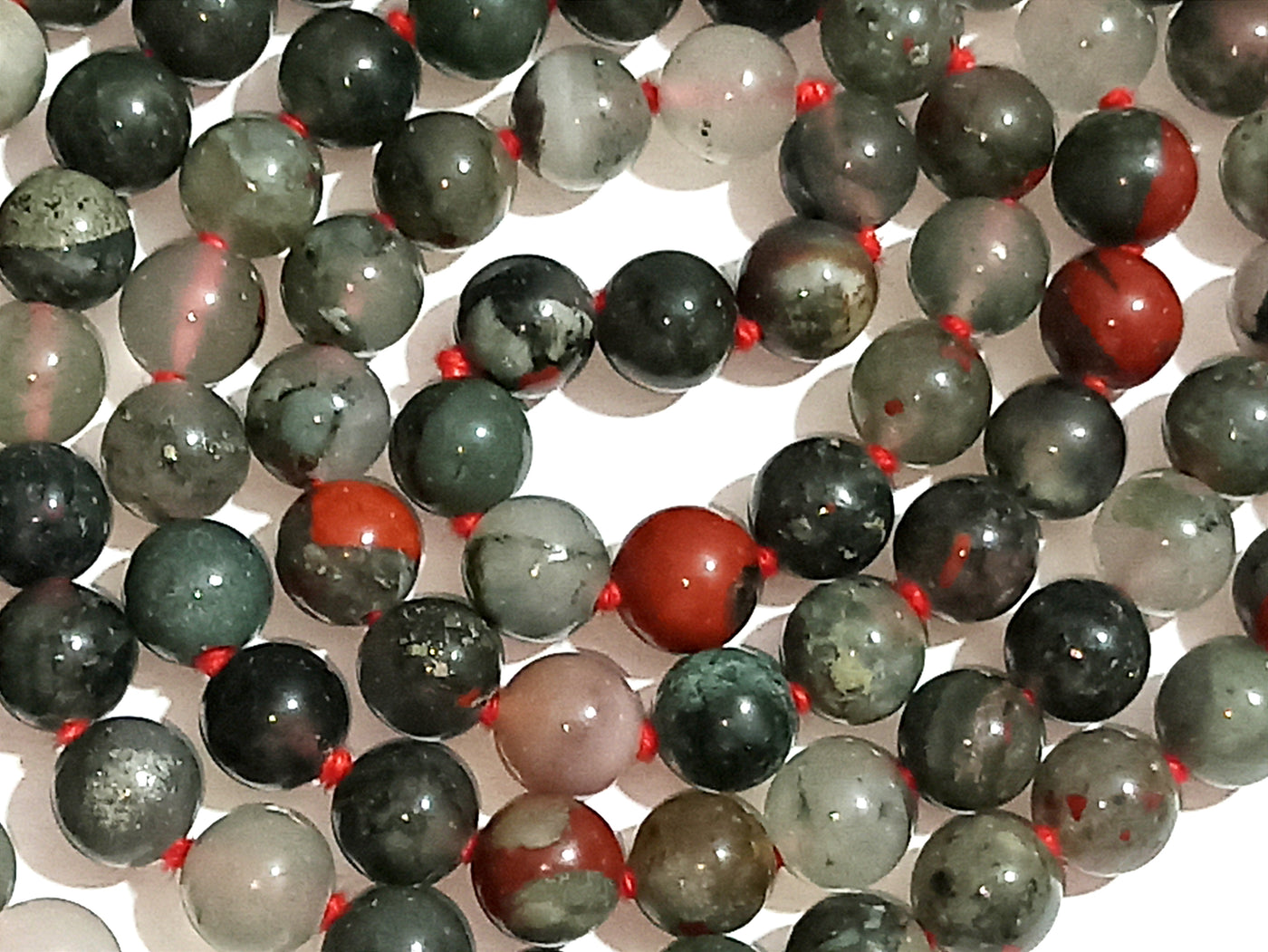 Bloodstone mala to bring strength of mind & confidence