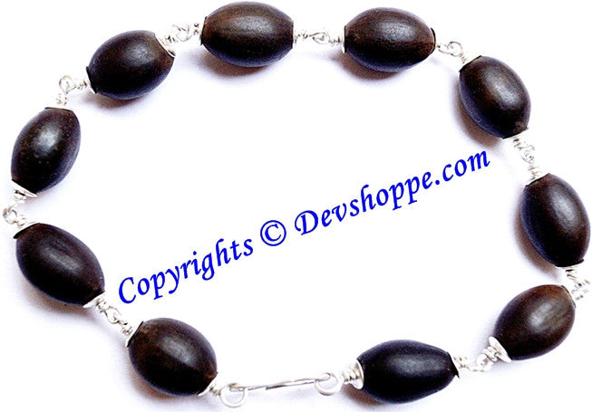 Kamal Gatta (Lotus seed ) bracelet with Silver capping - Devshoppe