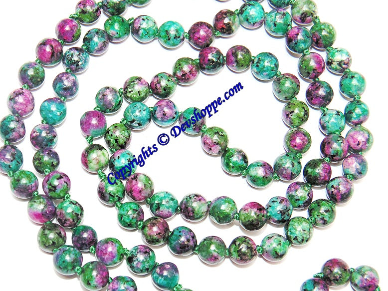 Ruby Zoisite beads mala of Premium quality - Devshoppe