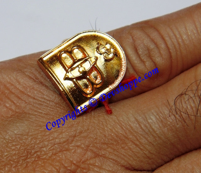 Third eye of Shiva (Trinetra / Tripunda) brass finger ring - Devshoppe