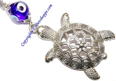 Feng Shui Tortoise Key chain with evil eye bead - Devshoppe