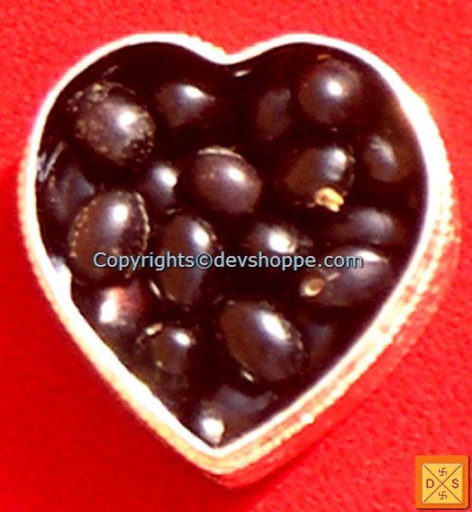 Black Chirmi beads in silver box - Devshoppe