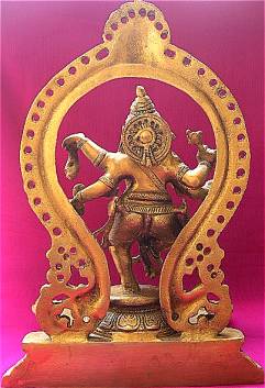 Brass Deepak Ganesha idol - Devshoppe