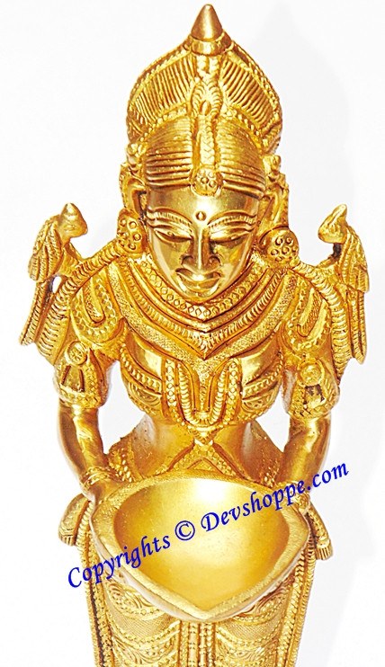 Goddess Deep Lakshmi (Deeplakshmi) pair brass statue - Devshoppe