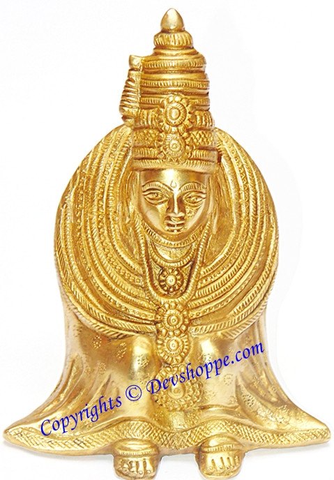 Goddess Tulja Bhavani idol in brass - Devshoppe