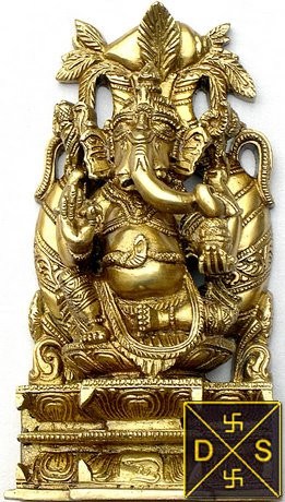 Lord Ganesha idol with kalash on back - Devshoppe