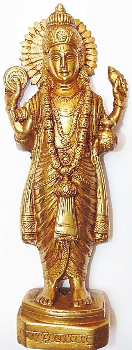 Sri Dhanvantri (Dhanvantari) idol in brass - Devshoppe