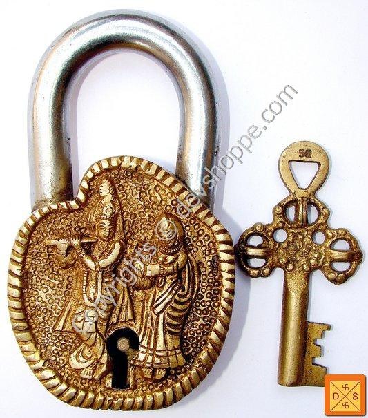 Sri Radha Krishna Temple Lock - Devshoppe