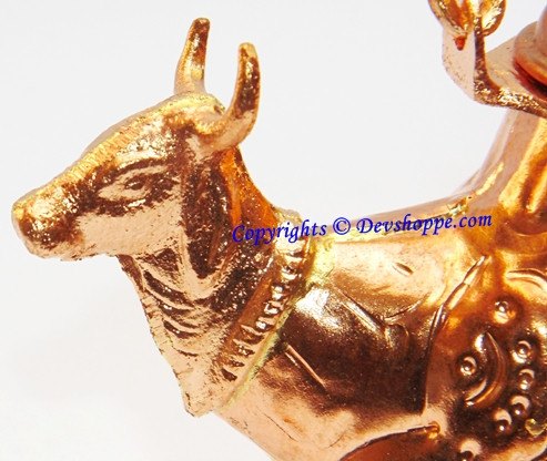 Small Gaumukh (Cow shaped) Kamandal in copper for holy water - Devshoppe