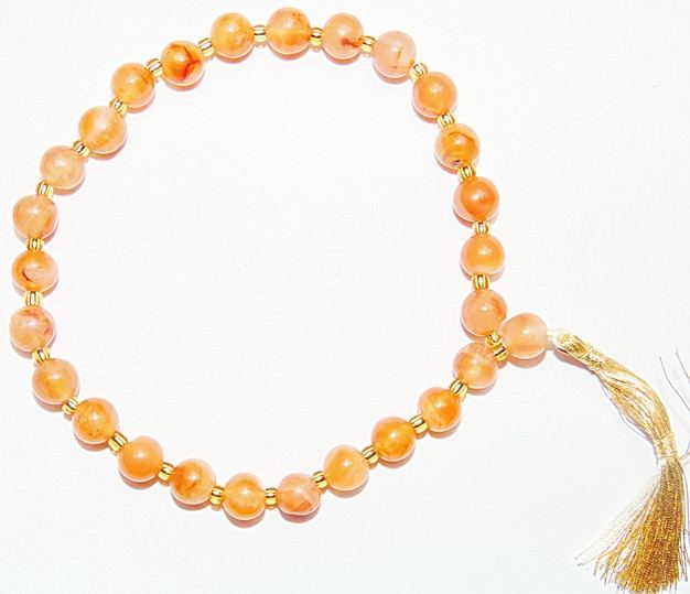 Carnelian wrist mala of 27+1 beads - Devshoppe