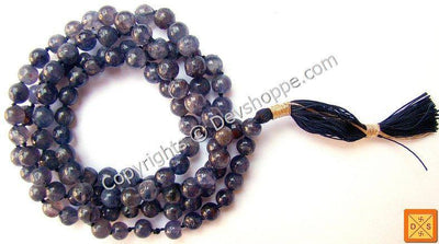 Iolite mala for Spiritual growth and healing - Devshoppe