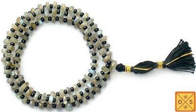 Labradorite faceted beads mala - Devshoppe