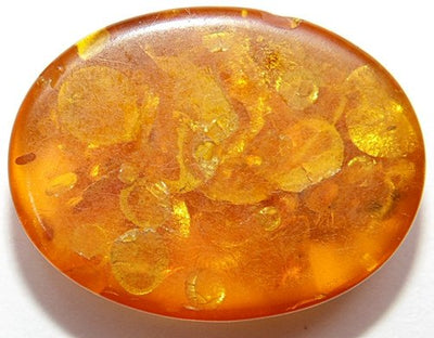 33.70 Cts. Lab Certified Natural Golden Honey Baltic Amber Cabochon - Devshoppe