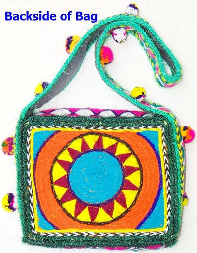 Aum (Om) woolen Shoulder (jhola) bag ~ Design 1 - Devshoppe