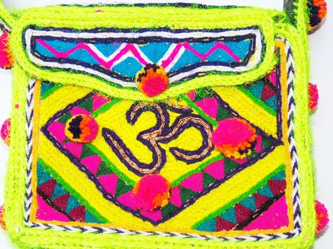 Aum (Om) woolen Shoulder (jhola) bag ~ Design 3 - Devshoppe