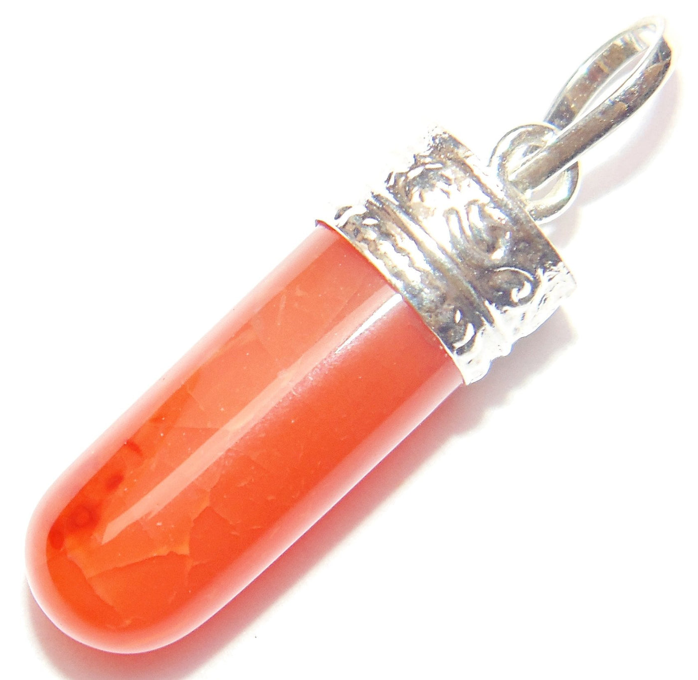 Carnelian pendant in sterling Silver - Devshoppe