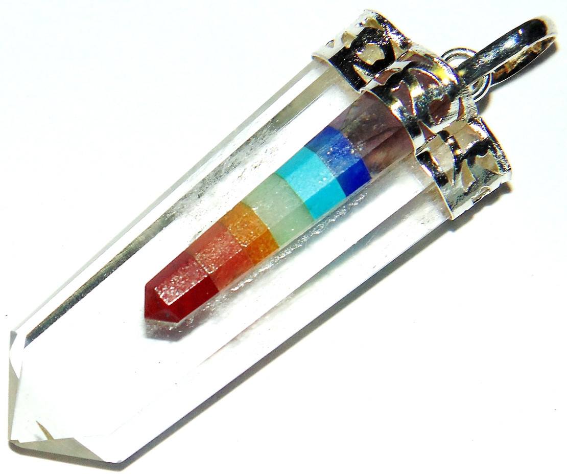 Crystal Pointed Chakra Pendant - Devshoppe