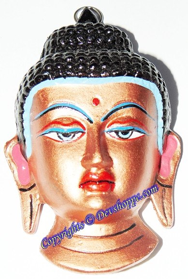 Buddha face metal wall hanging - Devshoppe