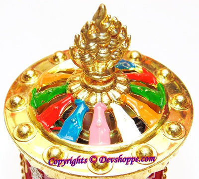 Tibetan Solar powered Wisdom flame Prayer wheel with Mantra Chanting - Devshoppe