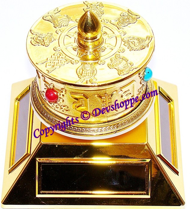 Tibetan Solar Prayer Wheel with 4 way solar penals - Devshoppe