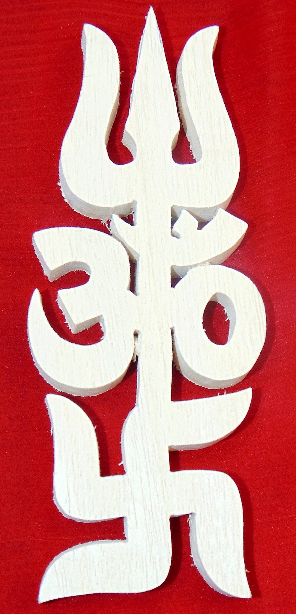 Shriparni Trishakti ( Om Swastik Trishul ) - Auspicious hindu religious symbol - Devshoppe