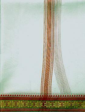 Off White coloured Puja dhoti - Devshoppe