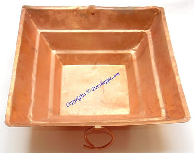 Pure copper Havan kund 42 cms x 42 cms for Puja and Vedic rituals - Devshoppe