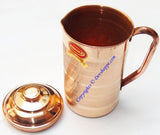 Pure Copper Jug with lid 900 ml for Ayurveda healing - Devshoppe