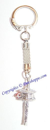 Buddhist Dharma Prayer wheel Keychain - Devshoppe