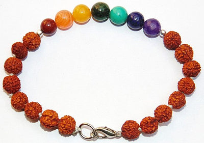 Rudraksha and Chakra beads bracelet - Devshoppe