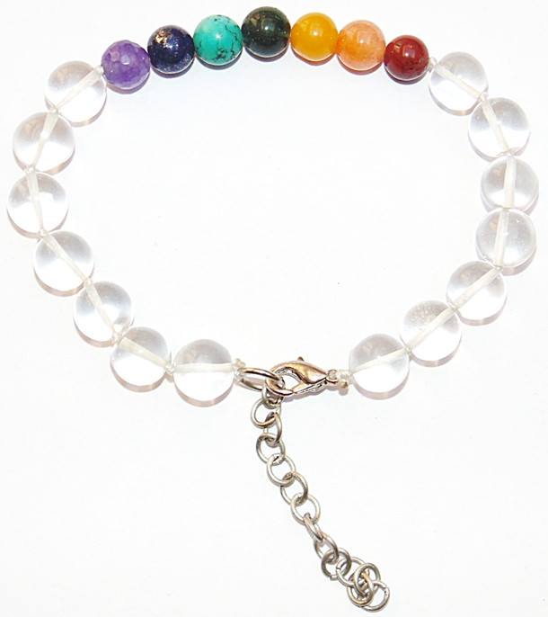 Sphatik and Chakra beads bracelet - Devshoppe