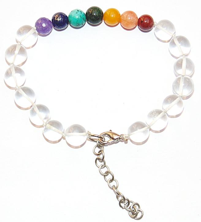 Sphatik and Chakra beads bracelet - Devshoppe