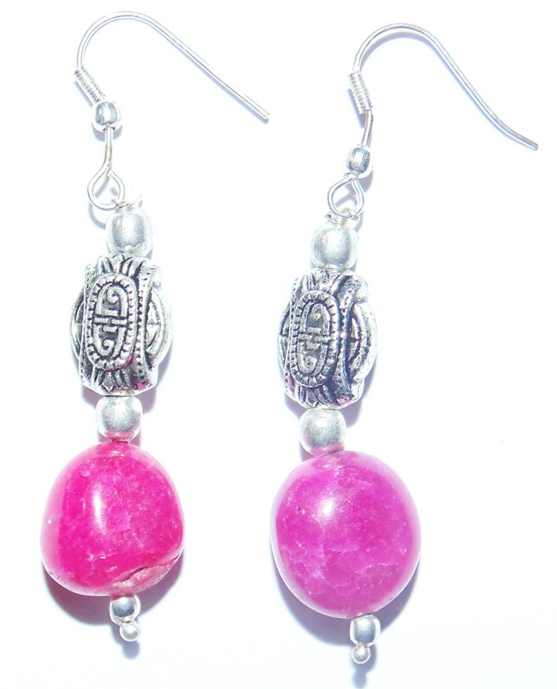 Pink Jade earrings - Devshoppe