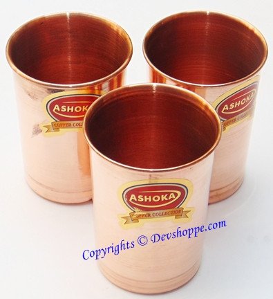 Set of 3 pure Copper glasses - Devshoppe