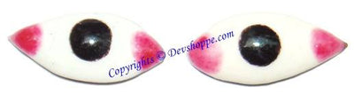 Pair of eyes (Netr , Nayan ) to use on God idols and Shaligrama 1 cms - Devshoppe