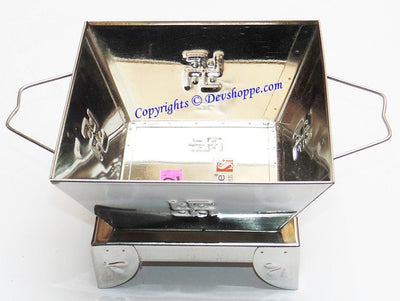 Stainless Steel Havankund for homam and havan - 8 inches - Devshoppe