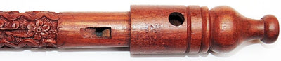 Traditional Hand Carved Wooden Side Flute Musical Mouth Woodwind Instrument large size - Devshoppe