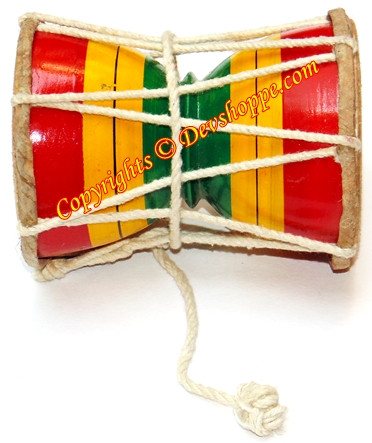 Wooden Damru (Damroo / Damaru) ordinary Quality - Devshoppe