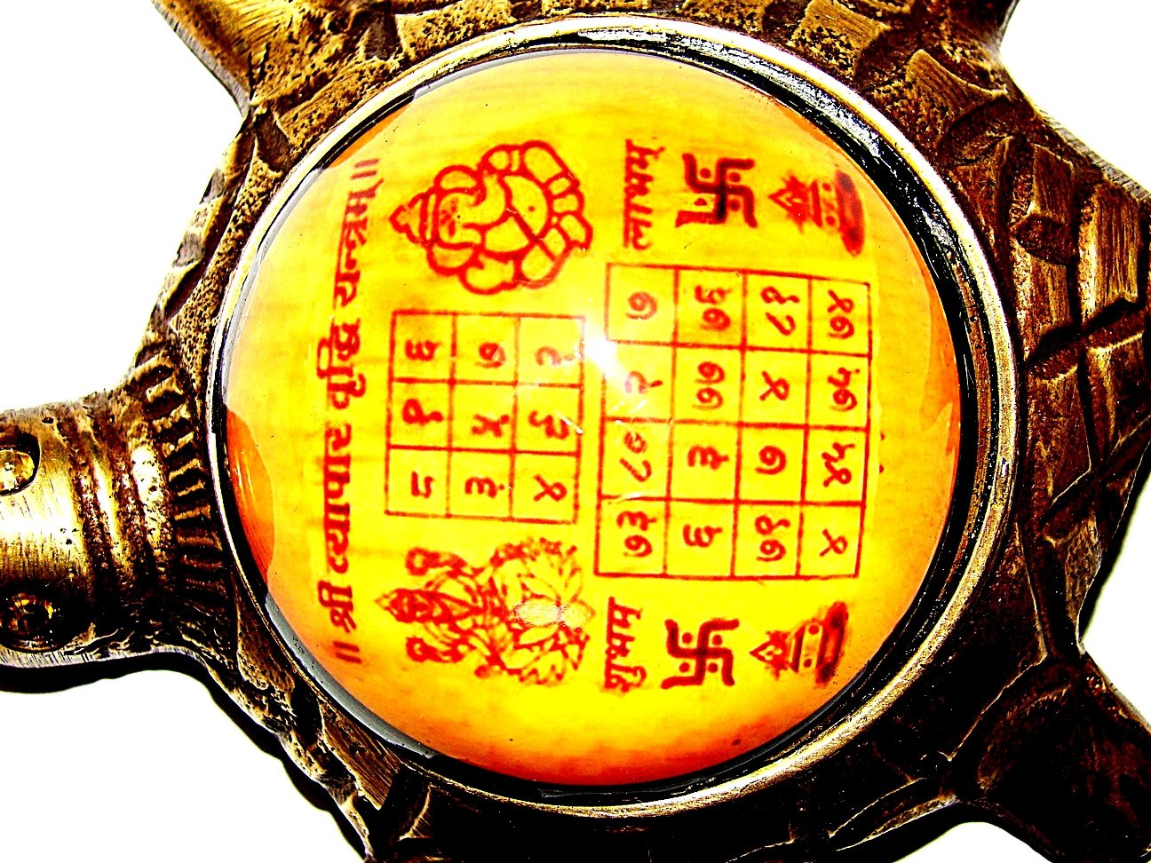 Sri Vyapar Vridhi yantra on Tortoise - Devshoppe